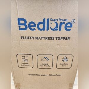Bedlore Fluffy Mattress Cover California King Comfortable Durable Gray Sealed